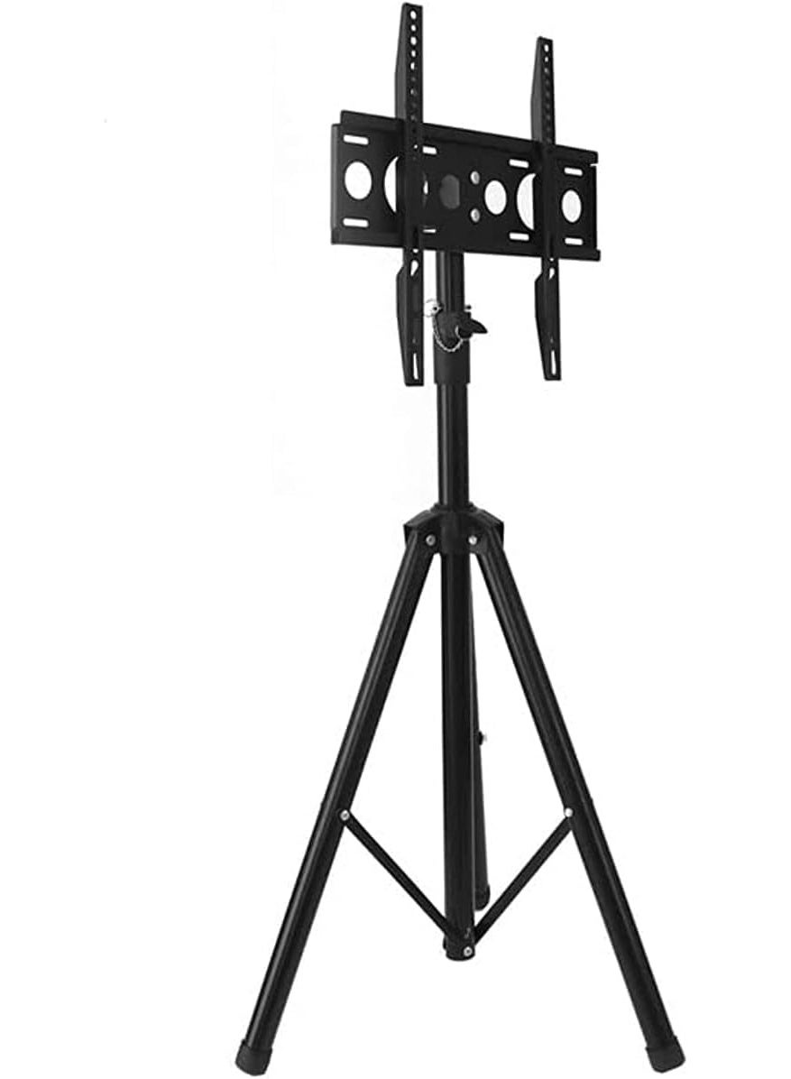 Portable TV Tripod Stand Tilt Mount for 26-50 inch LED LCD OLED Flat Screen TVs/Monitors, Height Adjustable(95-180CM) Mount Stand, Black Floor Display Stand
